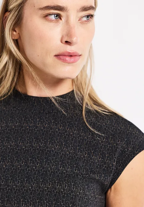 Basic Shirt mit Turtleneck deepwater blue
