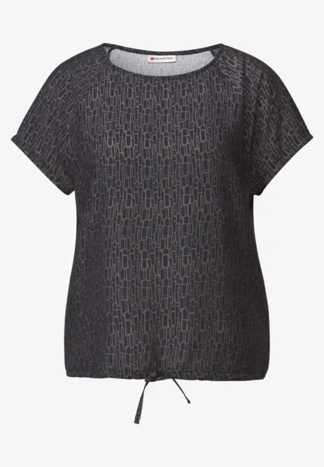 Materialmix Shirt deepwater blue