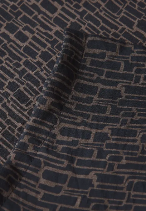 Puzzle Print Shirt deepwater blue