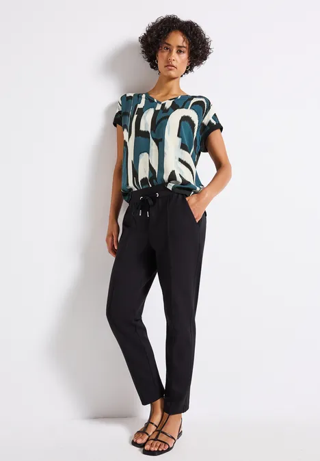 Materialmix Ikat Print Shirt tide blue