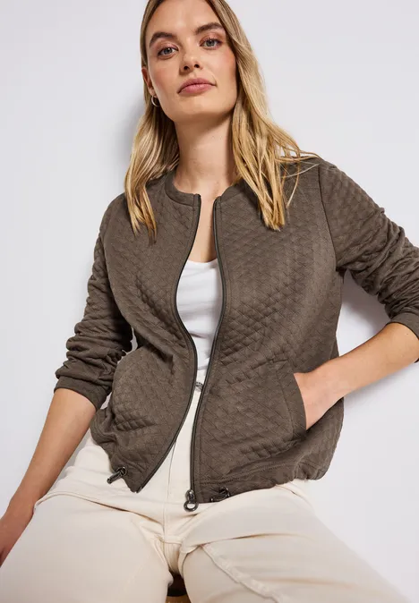 Leichte Strukturjacke silk brown