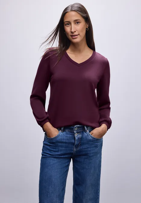 Silk-Look Shirt noble red