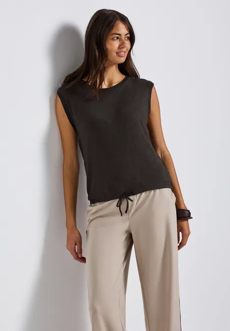 Shirt mit Dekotapes deep roast brown