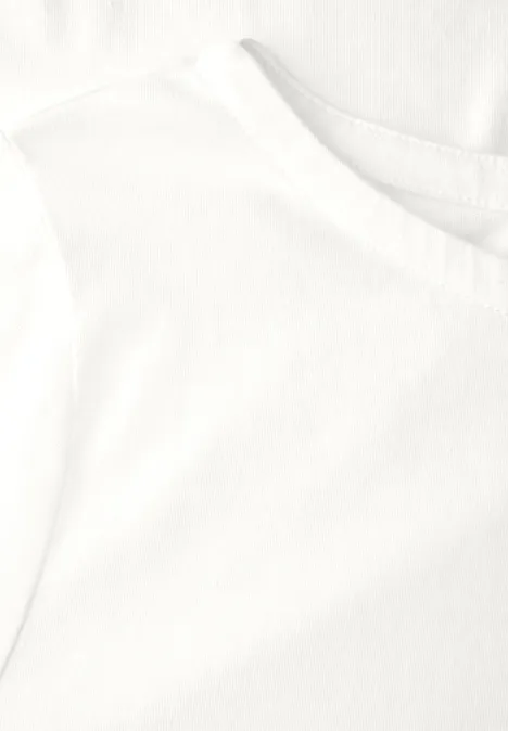 Shirt met boothals off white