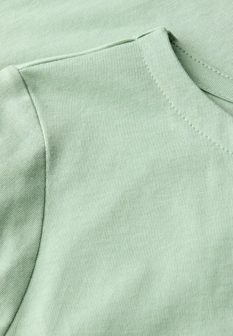 Shirt mit U-Boot-Ausschnitt serene green