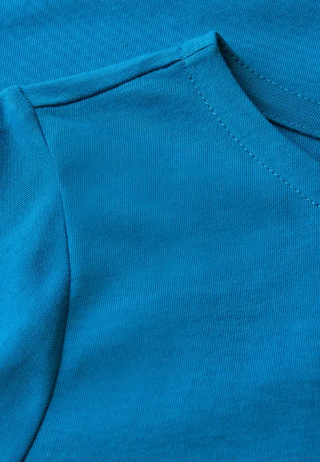 Shirt mit U-Boot-Ausschnitt polaris blue