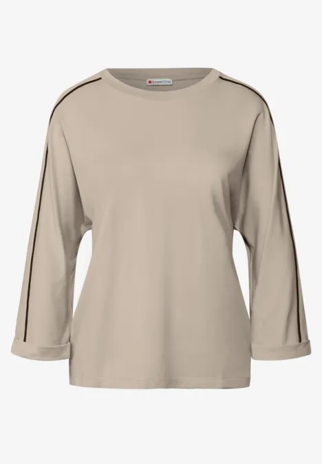 T-shirt à rayures gallon morning beige