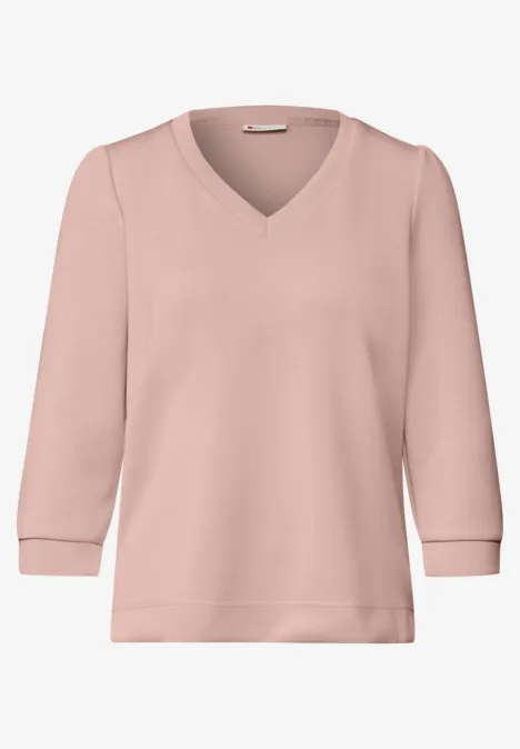Silk-Look Shirt mit Raffung faded rose