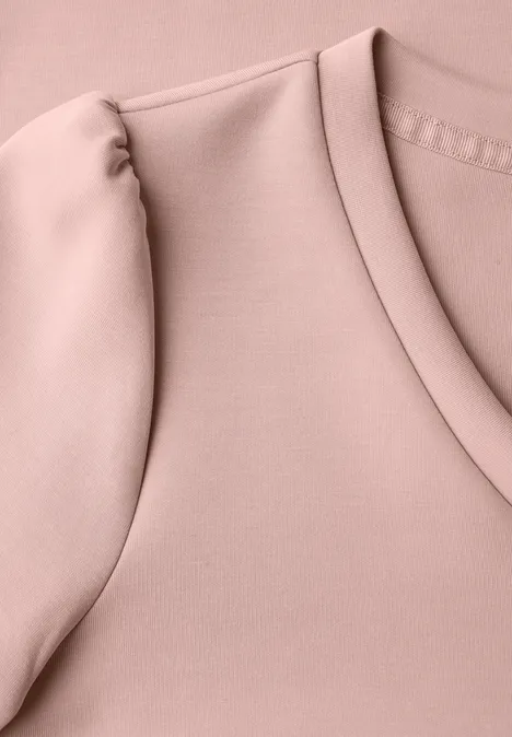Silk-Look Shirt mit Raffung faded rose