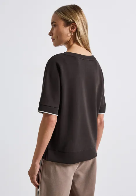 Silk-Look shirt deep roast brown