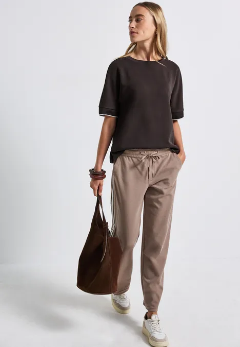 Silk-Look shirt deep roast brown