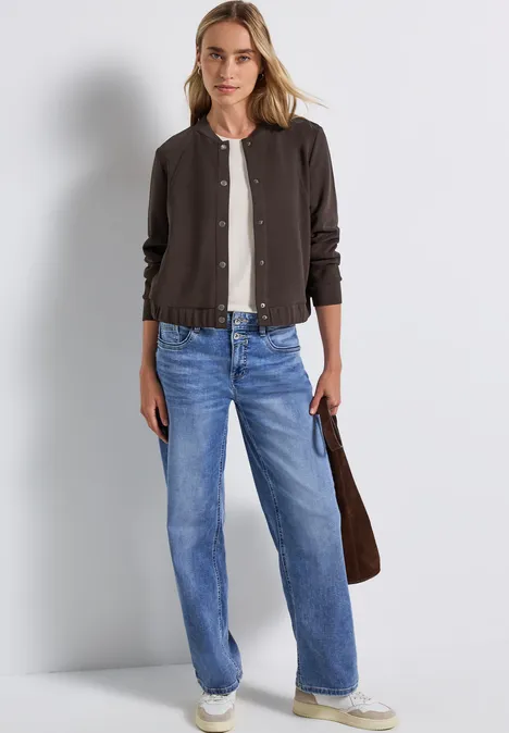 Silk-Look Jacke deep roast brown