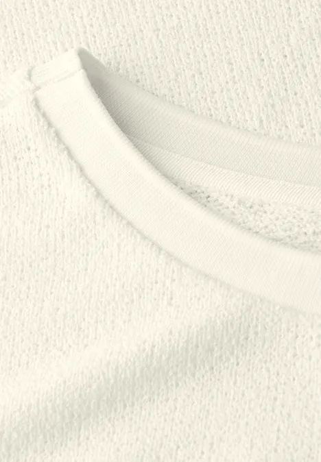 Strick-Look Shirt off white