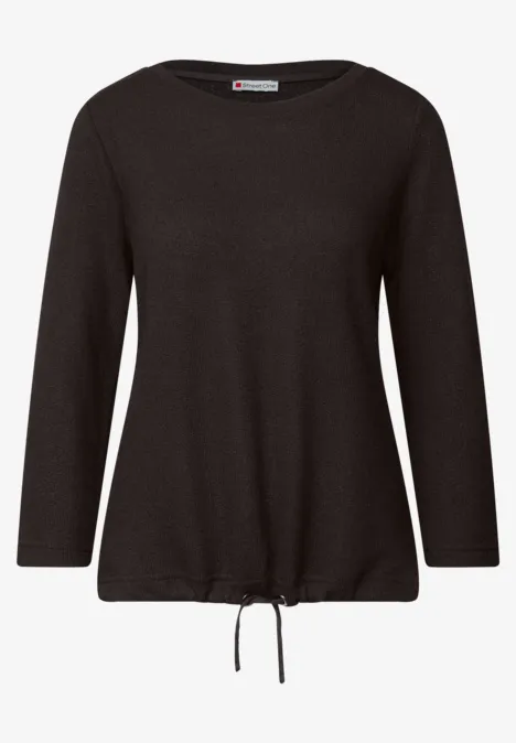 Strick-Look Shirt deep roast brown