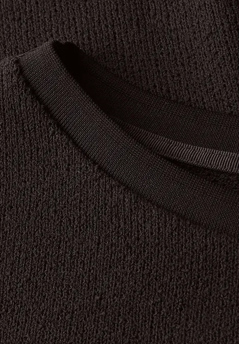 Strick-Look Shirt deep roast brown