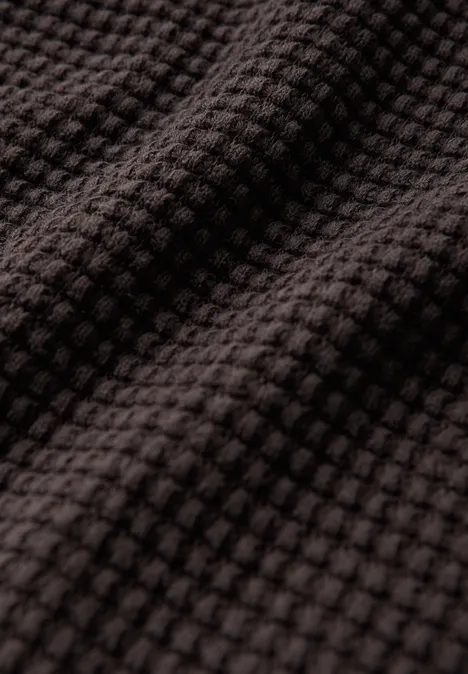 Turtleneck Shirt mit Zipper deep roast brown