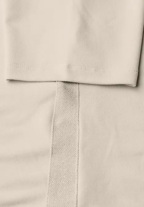 Shirt mit Glitzerstreifen tusk cream