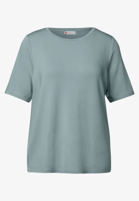 Shirt mit Glitzerstreifen arona blue