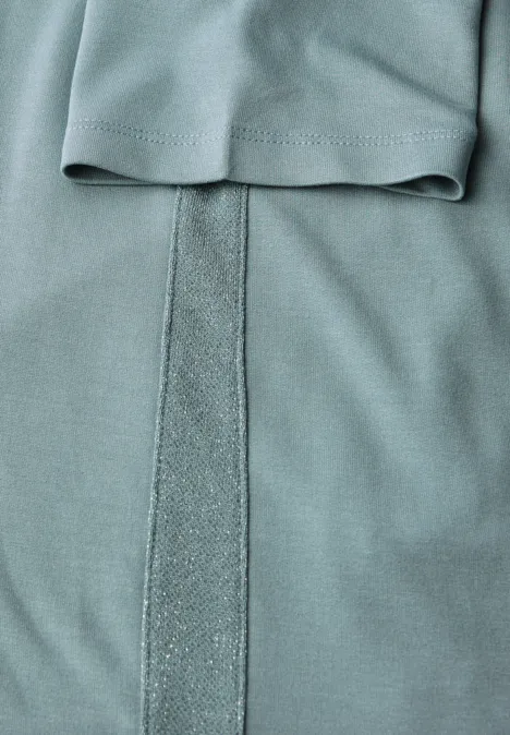 Shirt mit Glitzerstreifen arona blue