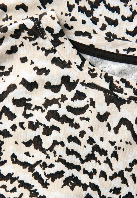 Gemustertes Batwing Shirt morning beige