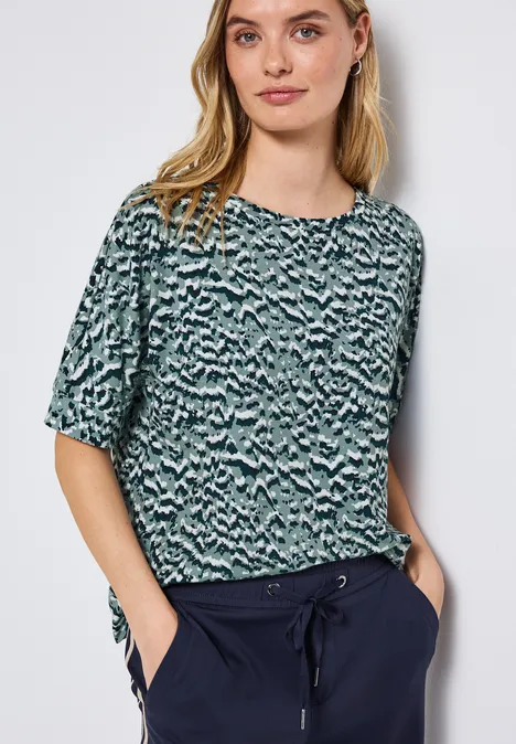 Batwing shirt met patroon arona blue