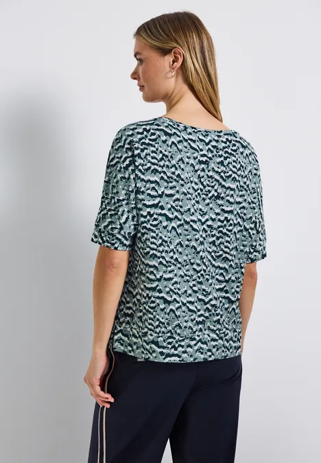 Gemustertes Batwing Shirt arona blue