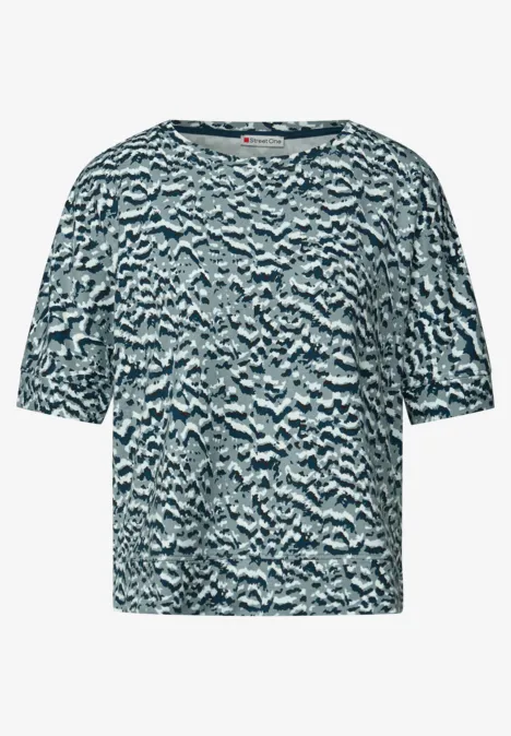 Gemustertes Batwing Shirt arona blue