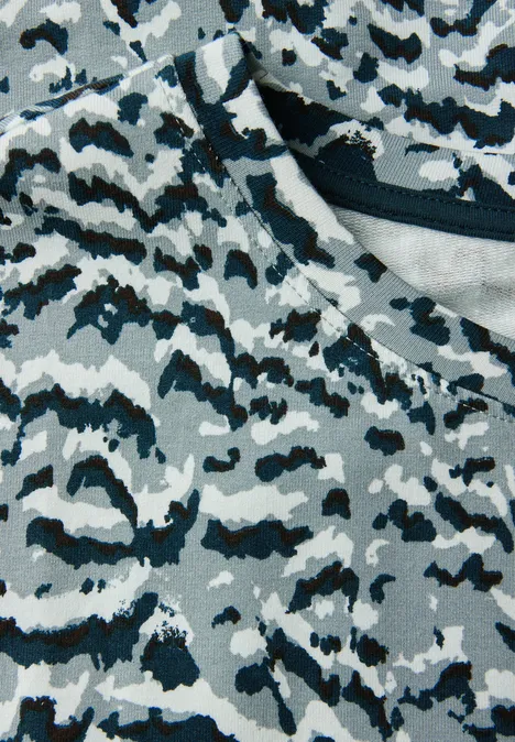 Gemustertes Batwing Shirt arona blue
