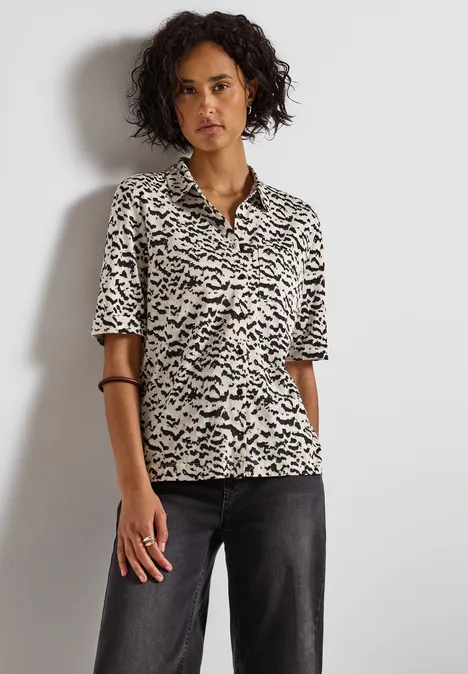 Shirt in blouselook morning beige