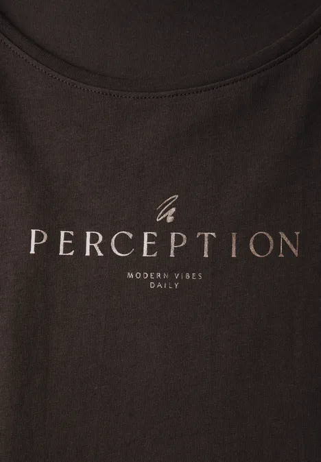 Shirt mit Wording Artwork deep roast brown