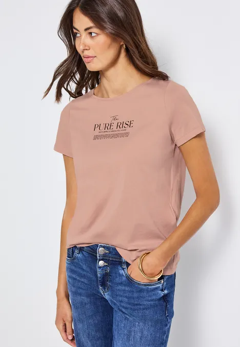Shirt mit Wording Artwork faded rose