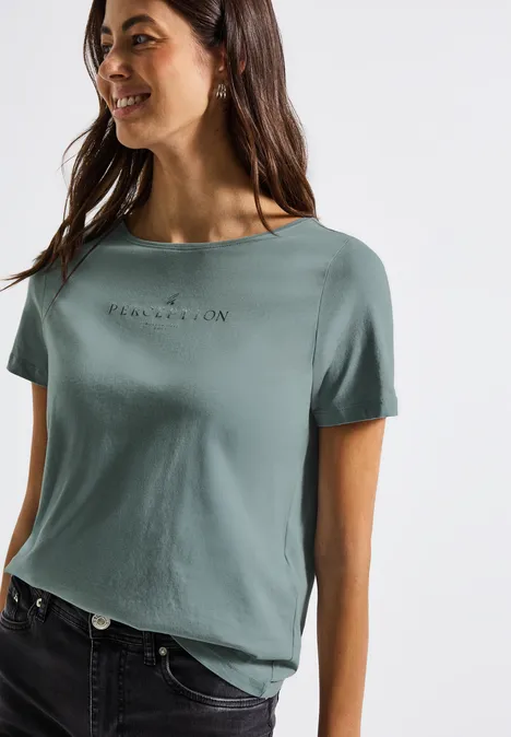 Shirt mit Wording Artwork arona blue