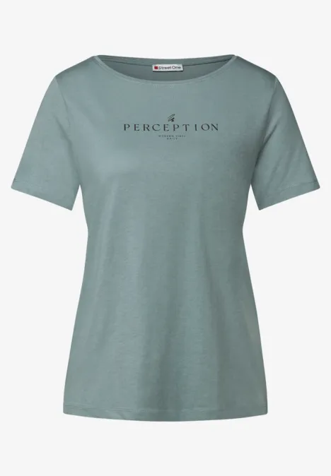 Shirt mit Wording Artwork arona blue