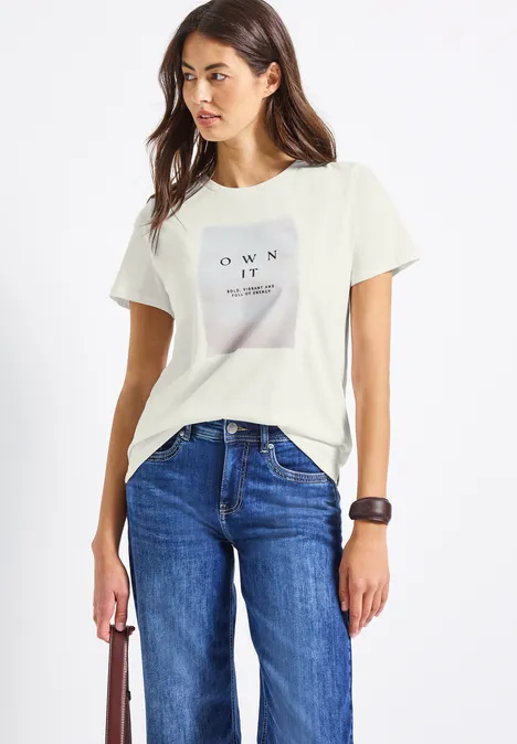 T-Shirt mit Print off white