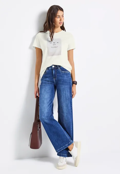 T-Shirt mit Print off white