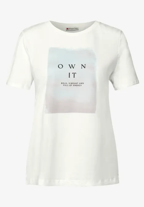 Shirt met print off white