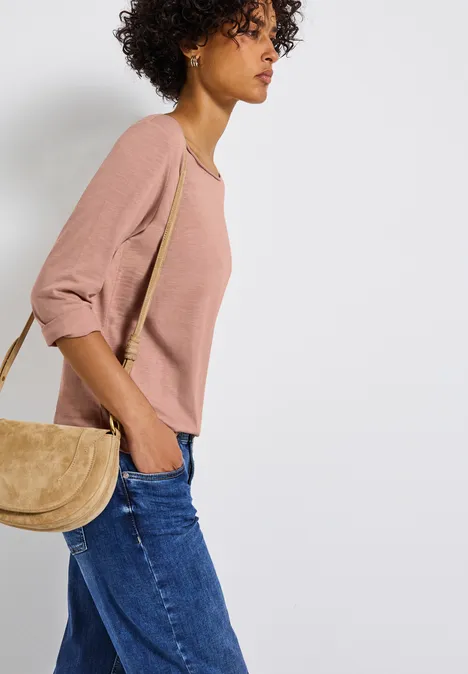 Shirt mit 3/4 Arm faded rose