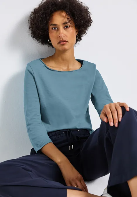 Shirt mit 3/4 Arm glacier blue
