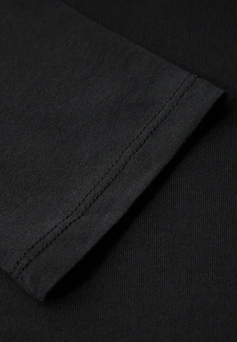 Shirt mit U-Boot-Ausschnitt Black