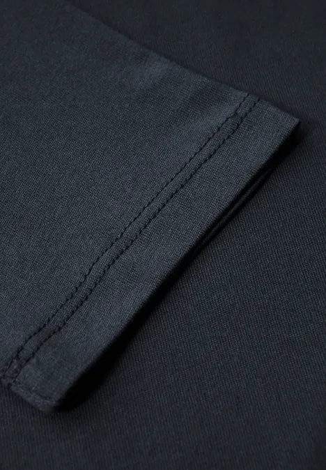 Shirt mit U-Boot-Ausschnitt deepwater blue