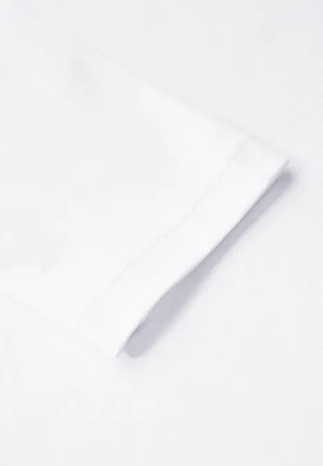 Langarmshirt in Unifarbe White
