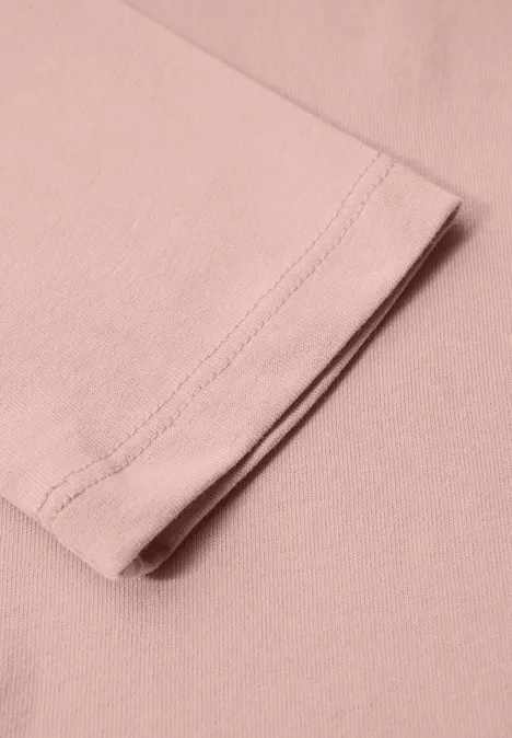Langarmshirt in Unifarbe faded rose