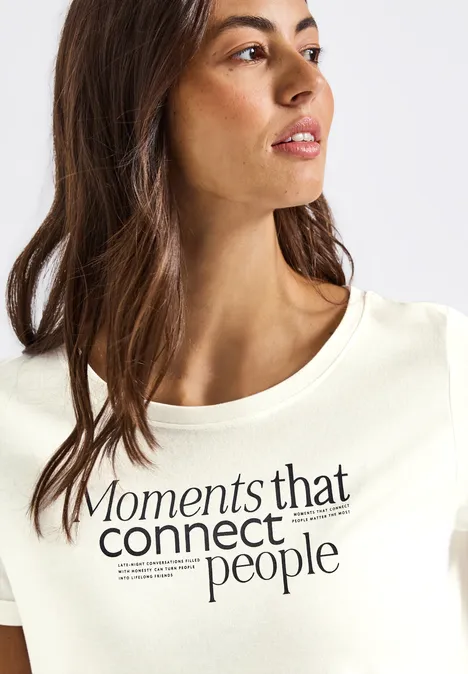 T-shirt avec impression sur le devant off white