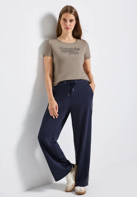 T-shirt avec impression sur le devant morning beige