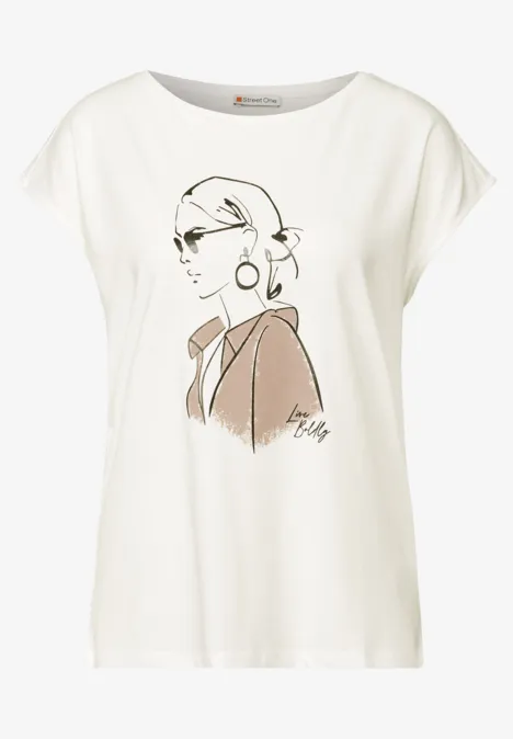 Shirt met print off white