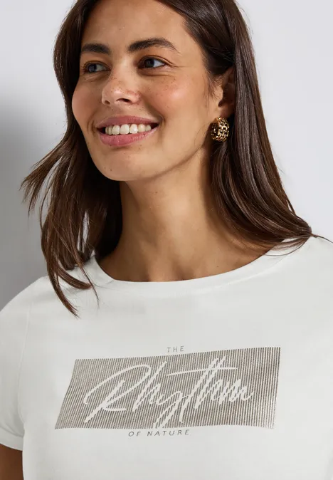 T-Shirt mit Print off white