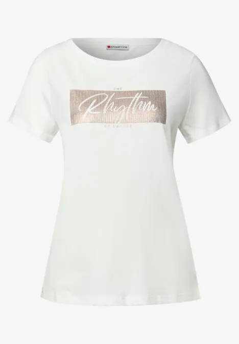 T-Shirt mit Print off white