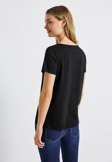 T-Shirt mit Print Black