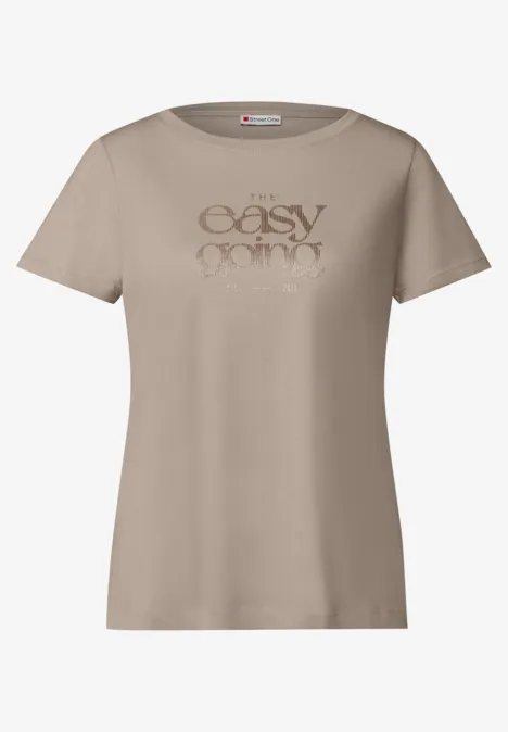 T-shirt avec imprimé morning beige