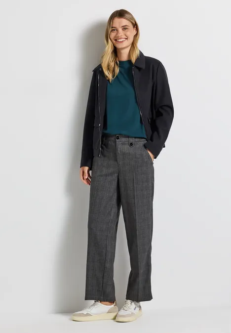 Shirt mit Ripp-Detail tide blue